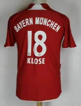 Klose 18 Vintage Bayern Munich Home Football Shirt 08 - 09 Adidas Youths Large
