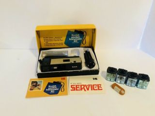Vintage Kodak Pocket Instamatic 40 Camera Outfit Box And Accessories
