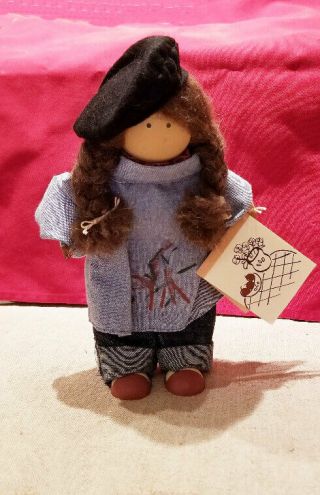 Vintage Lizzie High Collectible Wooden Doll Artist Barbara Helen W/tag