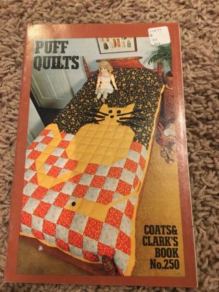 Vintage Quilt Patterns,  Puff Quilts,  Coats & Clark 