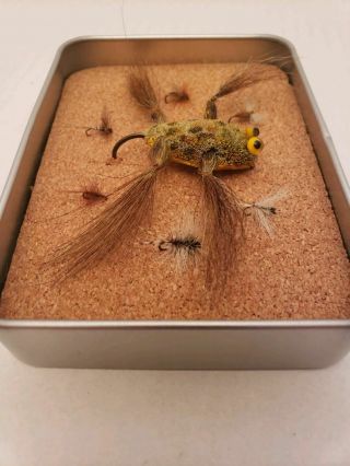 (C16) Vintage Antique Fishing Flies REAL Feathers & Furs Hand Tied LOOK 4