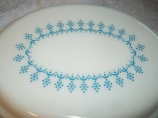 Vintage Pyrex Blue Snowflake Garland Casserole LID ONLY 2