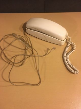 Vintage At&t 210 Basic Trimline Corded Phone Wall - Mountable White With Cord