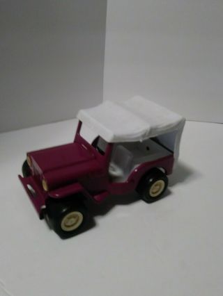 Vintage Tonka Cj Jeep With Canopy,  Purple White.
