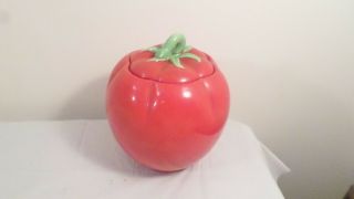 Vintage The Pantry Parade Ceramic Tomato Cookie Jar