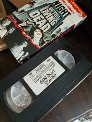 Vintage 1990 Night Of The Living Dead Vhs Video Cassette By Goodtimes Home Video
