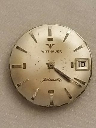 Vintage Wittnauer Automatic 17 Jewel Watch Movement Swiss Made Runs