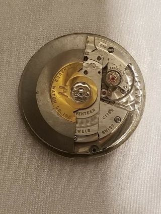 Vintage Wittnauer Automatic 17 Jewel Watch Movement Swiss Made Runs 3