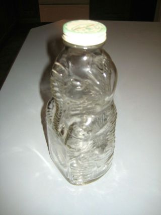 Vintage - Grapette Syrup Soda - Figural Glass Elephant Bottle Bank with Cap Lid 4