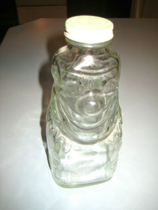 Vintage - Grapette Syrup Soda - Figural Glass Clown Bottle Bank with Cap Lid. 2