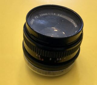 Vintage Canon Lens FD 50mm 1:1.  8 S.  C.  Bell & Howell Japan 2