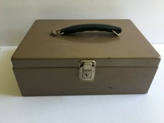 Vintage Rockaway Steel Metal Fireproof File Cash Document Box /locker