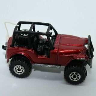 Matchbox 1983 Jeep 4x4 Black Off Road Vintage Die Cast Deep Red With Antenna