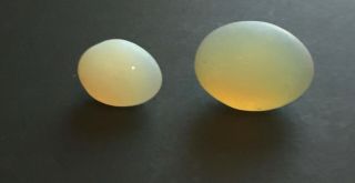 Sabino Opalescent Glass Eggs Vintage