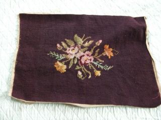 Vintage Needlepoint Piece Featuring A Floral Design