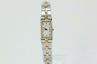 Vintage Ladies Seiko Quartz Two Tone Petite Watch 2e20 - 7479