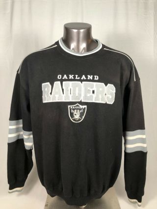 Oakland Raiders Vintage Nfl Crew Sweatshirt Adult Xl