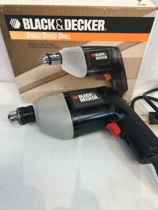 Vintage Black & Decker 3/8 " Drill 7190 Corded Single Speed Electric Drill Only