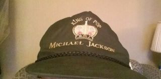 Vintage Michael Jackson King Of Pop Embroidered Hat And Scarf