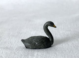 Vintage Britains Era,  T&b Make Grey Mute Swan Cygnet Painted Lead Toy Animal