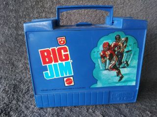 Vintage 1972 Mattel Big Jim Blue Plastic Lunch Box