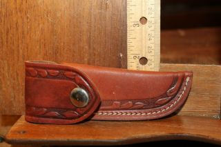 Vintage Small Tooled Leather Knife Sheath