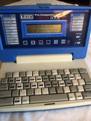 Vtech Pre Computer Think Book Educational Learning Laptop Toy Vtg Vintage