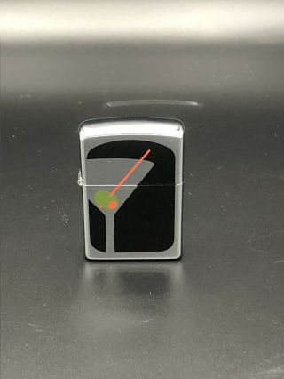 Vintage Martini Zippo Lighter Silver Color From 2004
