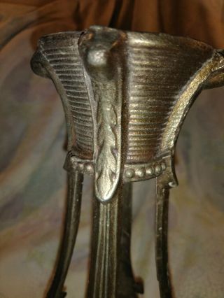 Vintage Ornate Floor Lamp Column Spacer Pillar Parts Spelter Metal Brass 3