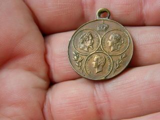 Un Researched Vintage Bronze Medallion King George V Metal Detecting Detector