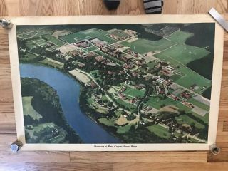 Vintage 60’s 70’s University Of Maine Orono Campus Map College