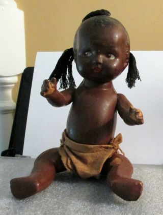 Vintage Black Americana Baby Doll Composition Jointed