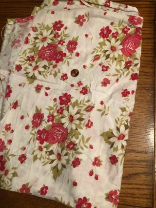 Vintage Feedsack Fabric White/floral Patterned Material One Of A Kind