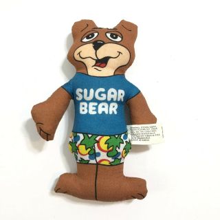 Vintage Post Sugar Bear Plush Toy 4.  75 " Cereal Premium Advertising Prize