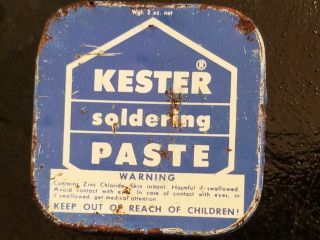 Vintage Advertising Kester Soldering Paste Tin