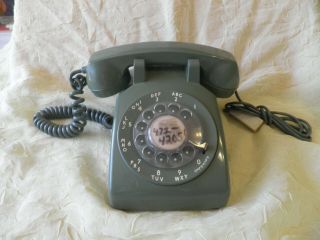 Vintage Green Western Electric Rotary Dial Desk Phone 1960 