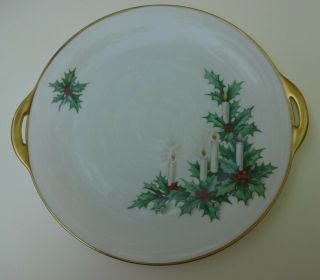 Vintage Bavaria Tirschenreuth Pasco Noel Holiday Dessert Serving Plate