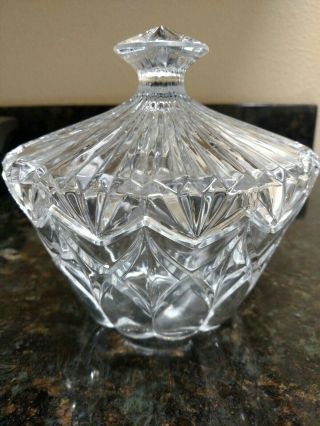 Brilliant Cut Glass Candy Dish With Lid.