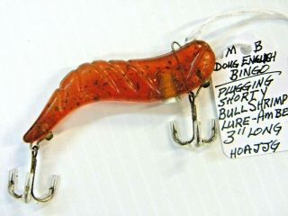 Vintage Texas Doug English - Bingo Plugging Shorty Bull Shrimp Fishing Lure