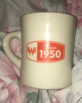 Vintage Colors Whataburger Since 1950 Real Diner Style Heavy Coffee Cup Mug