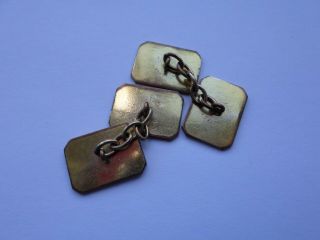 Vintage circa Art Deco 12ct gold front and back cufflinks 5