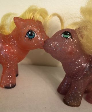 Vintage My Little Pony G1 Mlp Sparkle Baby Firefly And Sparkle Flower Tlc