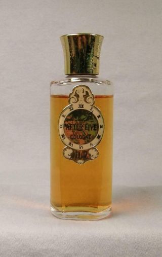 Rare Vtg Discontinued 1930s Auvergne After Five Cologne 1oz Bottle Woodsy Floral