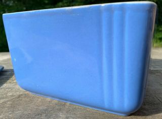 Vintage Westinghouse by Hall Refrigerator Dish 1940s Blue Ceramic Art Deco 5
