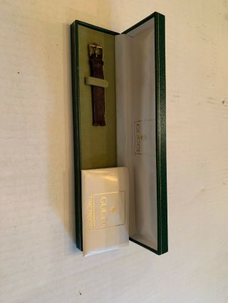 Vintage Gucci Green Color Watch Box - Half Strap & Paperwork