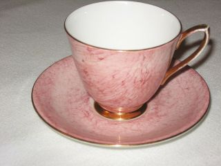 Vintage Royal Albert Bone China England Gossamer Teacup Saucer Pink