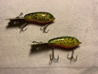 2 Fred Arbogast Mud Bug Old Fishing Lures 2 4