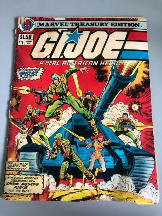 Vintage G.  I.  Joe Marvel Treasury Edition 1982 Marvel Large Comic 1
