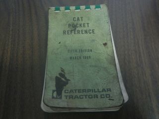 Vintage Cat Caterpillar Tractor Heavy Equipment Pocket Reference Book 1969 5th