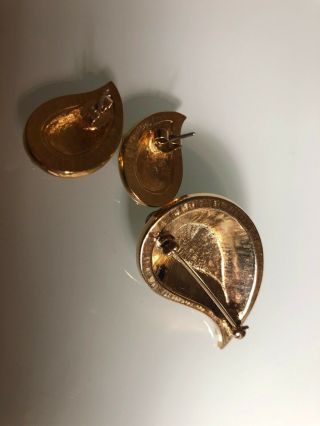 Vintage Avon Gold Tone Brooch And Earring Set 3